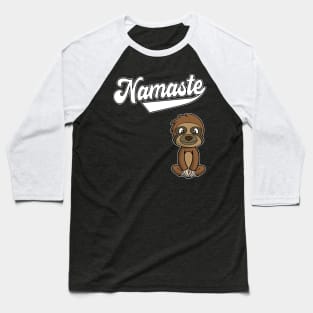 Yoga Namaste Sloth Meditate Spiritual Healthy Life Baseball T-Shirt